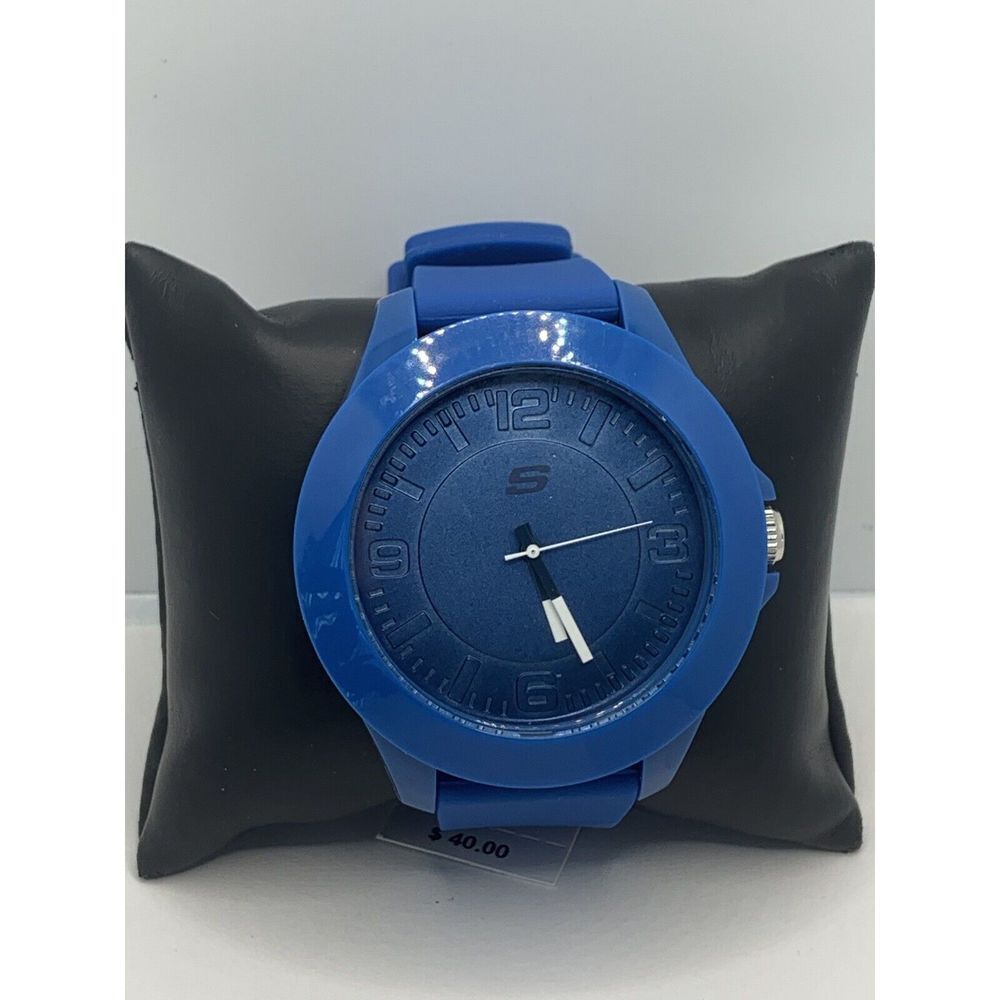 Sketchers SR5009 Men's Blue Silicone Analog Blue Dial Quartz Genuine Watch LW52
